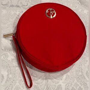 Excellent Condition Giorgio Armani Red Cosmetic Bag
